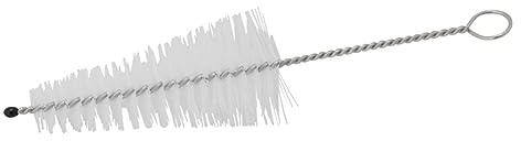 Vaguelly Trompetenreinigungsbürste und Weißen Naturborsten mit Metallgriff Stark Reinigend und Tragbar für Geeignet für Trompete und Flöte