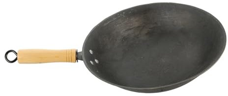 Mikinona Poêle Wok Chinois Wok Pour Cuisinière à Induction Pour Cuisinière Électrique Pour ère à Gaz Robuste Avec Poignée De Cuisine Chinois