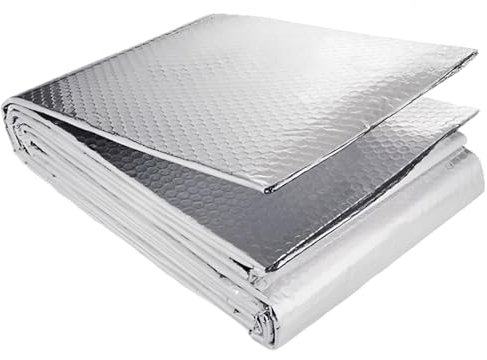 MZECH Foglio Isolante Termico 0.6m x 20m, Pannello Isolante Termico, Riflettente Pannello Termoriflettente per Termosifoni, Pellicola Isolante Termico per Finestre Pavimenti Tetti(0.6x10m)