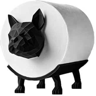 WOUYTPE Bulldogge Toilet Paper Holder, Toilettenpapierhalter Lustig, Toilettenpapier Deko, zur Aufbewahrung von Toilettenpapier, Papierrollen usw., mit Einer Verzierung in Form Einer Bulldogge