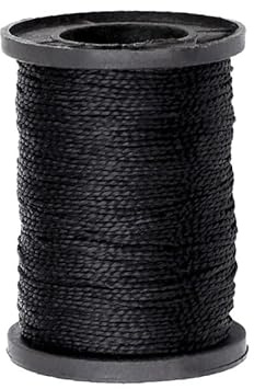 50M Strong Bonded Nylon Sewing Threads Black Nylon Thread for Sewing,Upholstery (Black,50m)