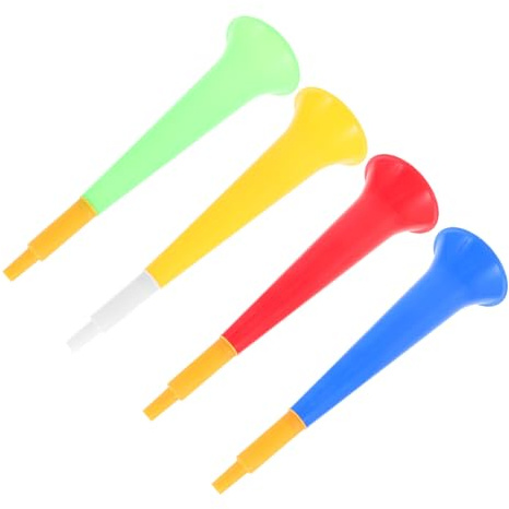 SOPOTUTU 4piezas Cuernos Para Fiesta De Fútbol Juguetes Para Niño Niña Cuernos Plásticos Para Animación Deportiva y Celebraciones