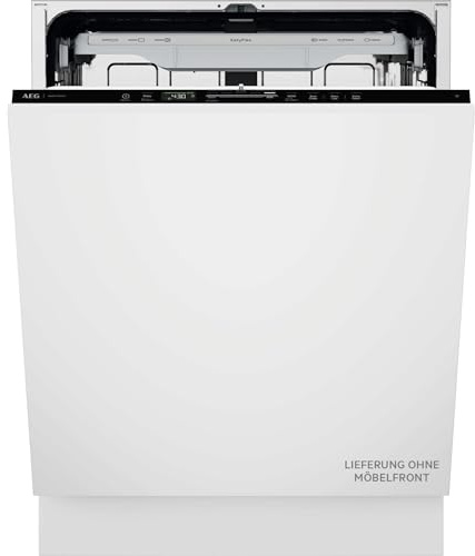 AEG 8000 WiFi Geschirrspüler vollintegriert 60 cm, 8,4 L Wasser, GI8200A2TC | Vielseitige Körbe und sichere Glasreinigung, smarte Spülmaschine, 38 dB mit ExtraSilent, LightOnFloor, Innenbeleuchtung