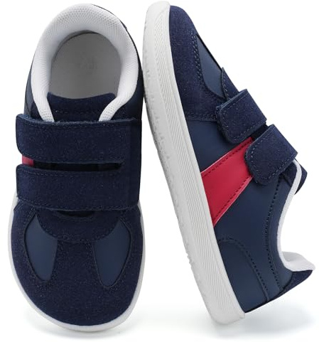 Mioceko Zapatillas Barefoot Niño Zapatos Bebe Primeros Pasos Transpirables Ligero Calzado Respetuoso Niña Flexibles Deportivas Sneakers Antideslizantes para Casual Exterior Azul Marino 30 EU