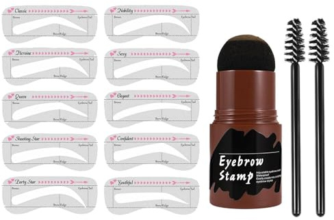 Plantillas de cejas para mujeres mayores, 10 plantillas impermeables