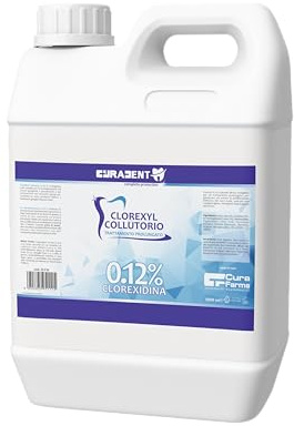 Collutorio Clorexidina 0,12% Professionale – Disinfettante Orale Antibatterico – Ideale per Igiene Orale – Tanica da 5 Litri