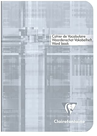 Clairefontaine 3647C - Vokabelheft / Adressbuch DIN A6 10,5 x 14,8 cm , 32 Blatt 90g, liniert mit Mittelstrich, farbig sortiert, 1 Stück