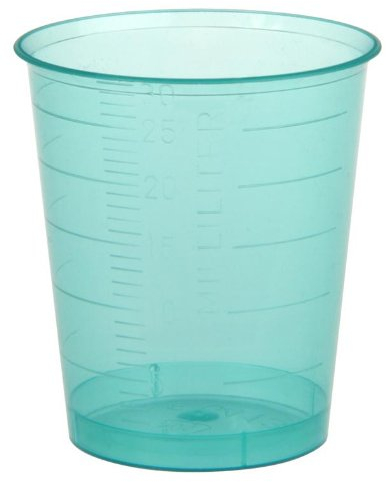 Medizinbecher Set: Becher 30ml 80Stück grün + 80 Stück Deckel weiss für Einnehmebecher Medikamentenbecher Schnapsbecher Schnapsgläser