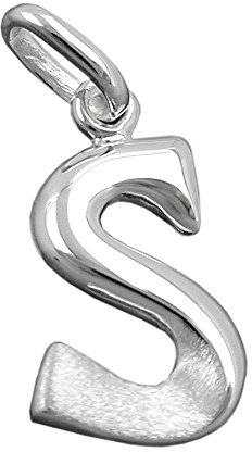 Anhänger Buchstabe S aus 925 Sterling Silber Kettenanhänger für Damen