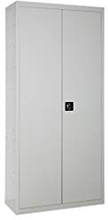 Simon Rack Amario Metálico Almacenaje, Armario Multiusos, 2 Puertas, 4 Estantes, 1800x800x400 mm, Gris - Simonlocker | 2 Puertas, 4 Estantes, Incluye 2 Llaves, Gris, Pintura anticorrosión