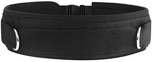 HYVAWO Waist Belt Neoprene Padded Gym Pulley Strap with Rings for Cable Machines Fitness Exercise Speed Agility Resistance Training