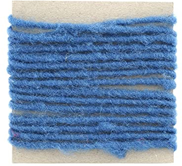 finemark 3 m x 3-4 mm Wollkordel BLAU Wolldocht Kordel 100% Wolle Filzband Dekoband Schleifenband Geschenkband Filzkordel Wollschnur Wollband Bastelwolle
