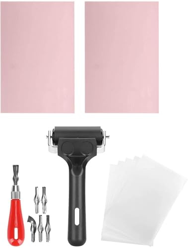 Kit strumenti stampa a blocchi, strumenti per incisione su legno, kit per arte fai-da-te, 15 pezzi for fai-da-te