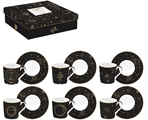 Easy Life COFFRET 6 TASSES A CAFE 10CL EN PORCELAINE CELESTE