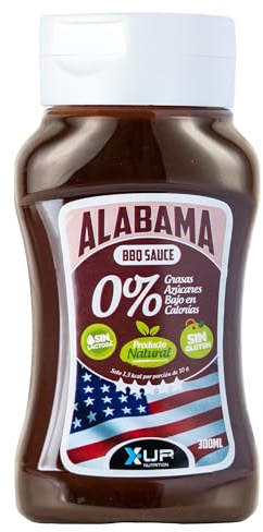 X UP NUTRITION Salsa Alabama Barbacoa (BBQ Sauce) 300 ml. Sin azucares ni grasa añadida (300 ml)