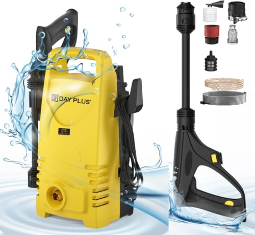 HSHa Hochdruckreiniger Auto Portable Hochdruckreiniger 55Bar/797.5PSI Elektrische Strahlwaschine mit Schnellanschluss und 7M Schlauch für Patio Auto Einfahrt Garten