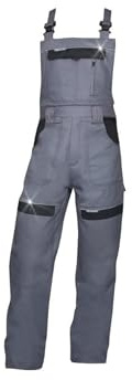 ARDON Latzhose COOL Trend Arbeitshose grau-schwarz (DE/NL/SE/PL, Numerisch, 66, Regular, Regular, Schwarz/grau)