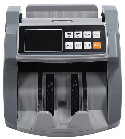 Geldzählmaschine mit Wertzählung, Dollar, Euro Hochgeschwindigkeits-MG UG IR-Banknoten-Geldscheindetektor mit LCD-Display Store Mall (EU-Stecker)