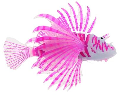 HAPINARY Künstliche Lionfish Aquarium Dekoration Mit Leuchteffekt Realistische Silikon Fische Für Fischbecken Und Unterwasser Landschaften Farbenfroh Und Sicher Für Aquarien