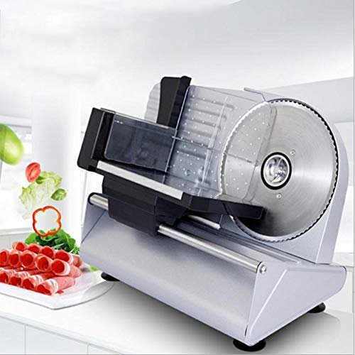 QXIWAOE Affettatrice per Carne Multifunzionale, Mini affettatrice Manuale per Carne congelata, affettatrice per Carne Fresca Cotta, semiautomatica, 200 W, per Toast di Verdure