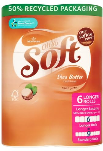 Morrisons Shea Butter Toilet Tissue 6=9 Rolls