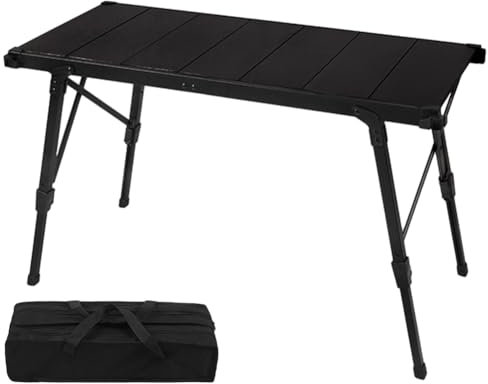 GETBSTOOP IGT Camping Table Kit That Fold Up with Carrying Bag, Height Adjustable Picnic Table, Portable Table Folding, Pizza Oven Folding Table Gas BBQ Table, Camping Cooker Stand for Outdoor Garden