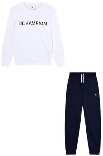 Champion Legacy Survêtement à col rond, pour garçon, taille XXL, blanc, blanc, XXL