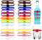 BOBOZHONG Marcador De Cristal De Silicona,24 Piezas Marcadores De Bebida Marcador De Copas De Vino Reutilizables Coloridos Identificador De Vasos Marcador Vasos Silicona Para Bar Fiesta