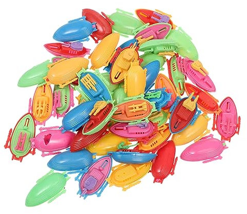 Supvox 30Stücke Miniatur Bootsspielzeug aus PVC für Kinder Nautische Tischdekoration Kleines Plastikboot für Garten und Innendekoration