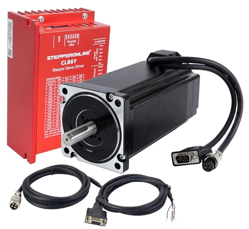 1-Achs Closed-Loop-Stepper-Kit 12,0Nm Nema 34 1000PPR & Treiber CL86Y | STEPPERONLINE, 0-8,5A 20-80VAC/30-110VDC Treiber V1.0