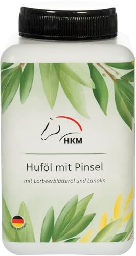 HKM Olio per zoccoli nel flacone con pennello Bianco 500 ml