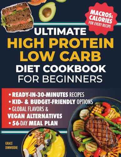 Ultimate High Protein Low Carb Diet Cookbook for Beginners: Tasty and Quick Low Carb Meals to Burn Fat, Crush Cravings and Feel Great While Staying Full – 56‑Day Meal Plan to Keep You on Track
