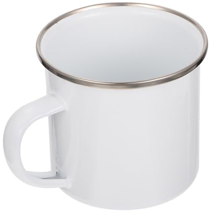 AUTSUPPL Tasse Inox en Acier Inoxydable Blanche, Mug à Sublimation Vierge à Personnaliser pour Bureau et Diy, Impression par Transfert Thermique, Résistante à L’usure