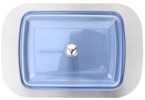 GALPADA Mantequera Práctica de Acero Inoxidable con Tapa para Mantener la Mantequilla en Buen Estado, Caja Firme y Moderna Adecuada para Cocina y Refrigerador