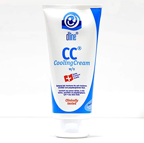 dline CC-CoolingCream, dal professionista della cura della pelle secca e sensibile, tubo da 200 ml, crema idratante, crema per dermatite atopica, aloe vera, cera d'api, glicerina, olio di jojoba, olio