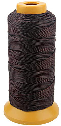 McFanBe Corde en Nylon Torsadée Corde de Ficelle pour Marquer des Projets de Bricolage de Jardinage Crafting Maçonnerie (1.5mm-328 Feet, Café)