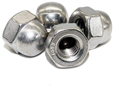 Sechskant-Hutmuttern-M16-Edelstahl-A2 DIN1587 Kappenmutter hohe Form; 5 Stück