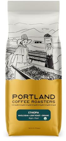 Portland Coffee Roasters, Ethiopia (Organic), Whole Bean, Light Roast, 32 oz