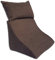 Formalind Cuscino per Letto e Divano - Cuscino a Cuneo dalla Forma Ergonomica più un Comodo Cuscino del Divano per Leggere, Guardare la TV e Rilassarsi (marrone scuro)