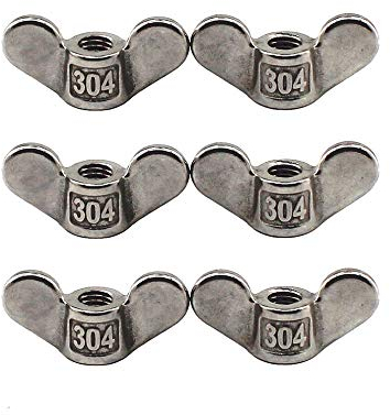 Dado ad ala in acciaio inox 304 M10 a mano ritorto fissaggio a forma di ala farfalla dado fai da te hardware confezione da 6