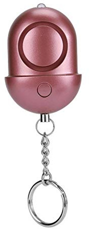 Alarme d'autodéfense, 100mA Alarme de sécurité personnelle LED pratique 130dB avec lumière clignotante pour les personnes âgées pour les étudiants pour l'extérieur(Or rose)