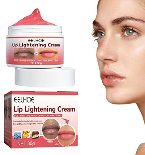 30g Éclaircissant Pour Lèvres Foncées, Baume À Lèvres, Baume À Lèvres Nourrissant Lèvres Frais Eclaircissant Hydratant Revitalisant Pour Lèvres Bio Traitements À La Crème Décolorante