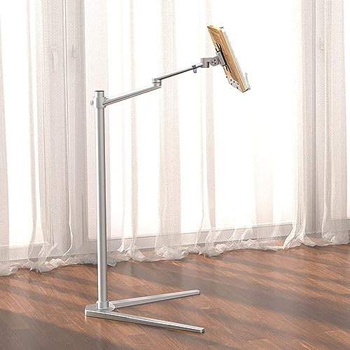 Freihändiger Buchständer,höhenverstellbarer Buchhalter zum Lesen im Bett mit Seitenklammern,um 360°drehbares Leseregal mit Aluminiumarm