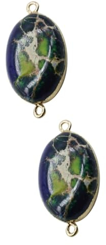 SHINEOFI 2stücke Pendante Zubehör Für Schmuck Ungleichmäßige Imperialstein Spacer Beads Für Armbänder Und Kreative Bastelprojekte