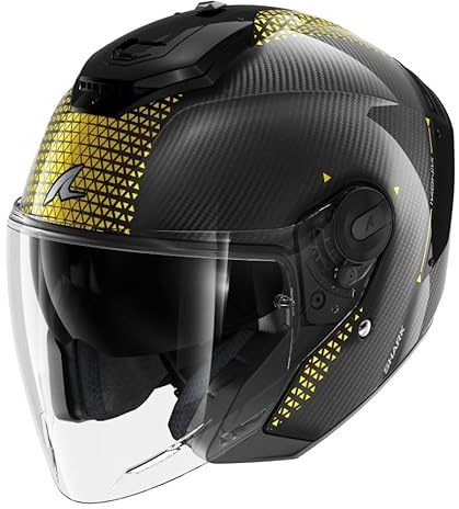 SHARK, Jet-Motorradhelm RS JET CARBON IKONIK Gold Chrome DQU, M