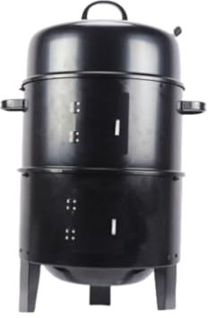 Konfiur Forno per affumicatura, 3 in 1, barbecue a carbonella, con coperchio, 40 x 40 x 84 cm