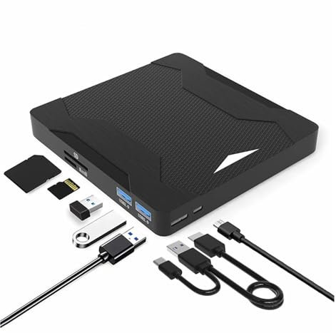 CD DVD Player USB3.0 TF SD CD DVD Writer Driver Free Portable External Drive Plug And Play DVD ROM Rewriter For Computer Laptop