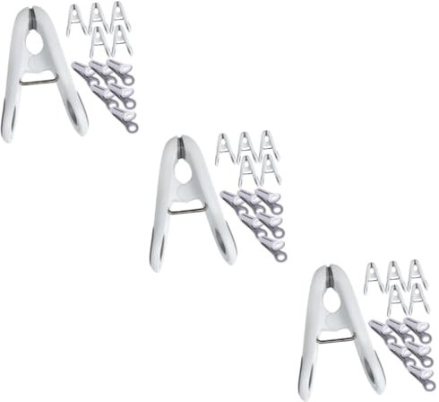 Amosfun Lot De 3 Pinces À Linge Robustes Et Coupe-Vent pour Étendoir À Linge (12 Pièces X 3)