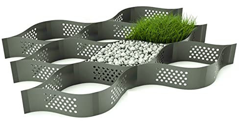 5,1 cm Geo-Gitter für Garten, Terrasse, Schuppen, Parkwege, schwere LKWs und Wohnmobile, Parkstabilisierung, durchlässige Pflastersteine für Kies-Geogitter, mit 3,628 kg Tragkraft