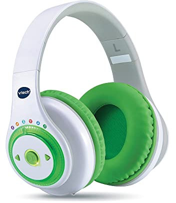 VTech - Kidi Audio Max, Mon Casque Interactif 7 en 1, Casque Audio Réglable, sans Fil, Bluetooth, Histoires, Relaxation, Chansons, Musiques, Cadeau Enfant de 4 Ans à 12 Ans - Contenu en Français